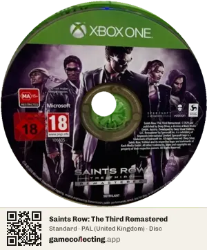 Saints Row: The Third Remastered Xbox One, PAL disc