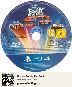 Hasbro Family Fun Pack PlayStation 4, PAL disc