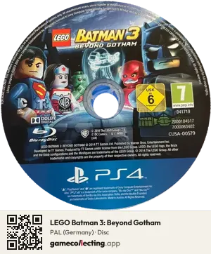 LEGO Batman 3: Beyond Gotham PlayStation 4, PAL disc