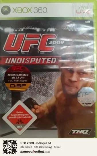 UFC 2009 Undisputed Xbox 360, Germany box front