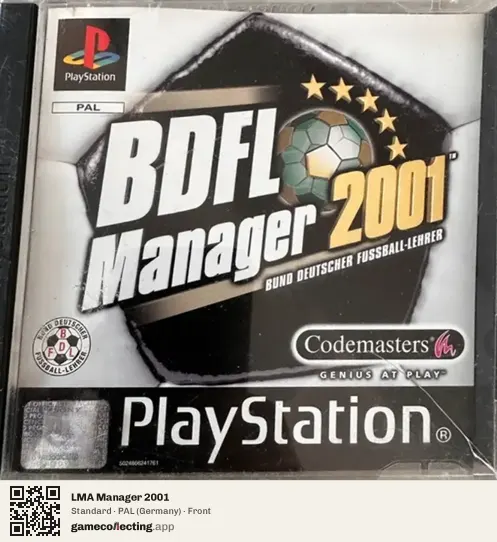 LMA Manager 2001 PlayStation, Germany box front