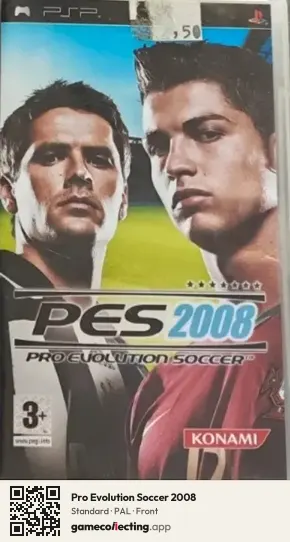 Pro Evolution Soccer 2008 PlayStation Portable, PAL box front