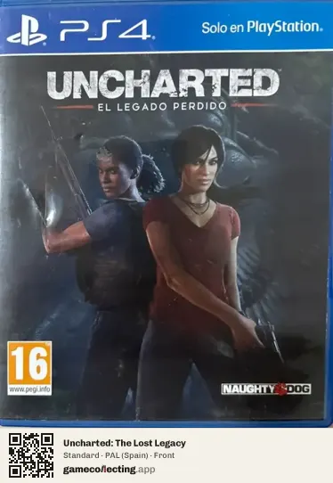 Uncharted: The Lost Legacy PlayStation 4, Spain box front