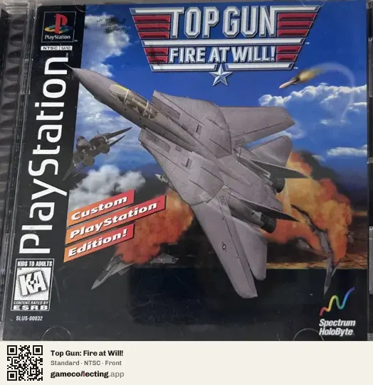 Top Gun: Fire at Will! PlayStation, NTSC box front