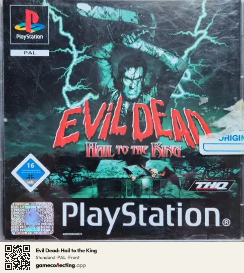Evil Dead: Hail to the King PlayStation, PAL box front