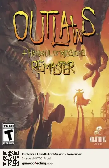 Outlaws + Handful of Missions: Remaster PlayStation 5, NTSC box front