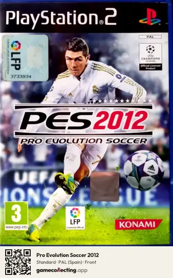 Pro Evolution Soccer 2012 PlayStation 2, Spain box front