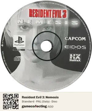 Resident Evil 3: Nemesis PlayStation, PAL disc