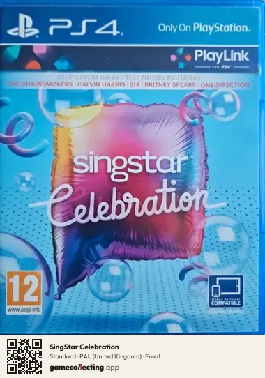 SingStar Celebration PlayStation 4, United Kingdom box front