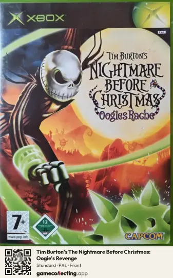 Tim Burton's The Nightmare Before Christmas: Oogie's Revenge Xbox, PAL box front