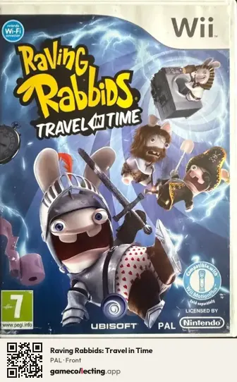 Raving Rabbids: Travel in Time Nintendo Wii, PAL box front