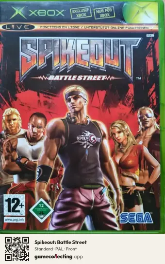 Spikeout: Battle Street Xbox, PAL box front