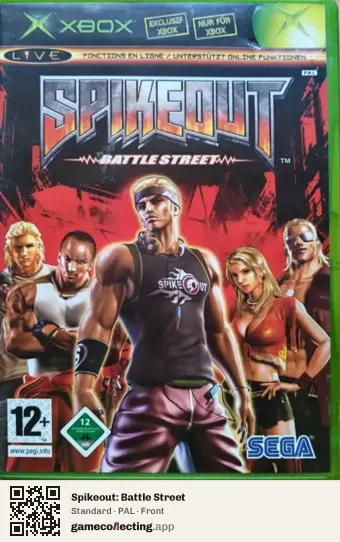 Spikeout: Battle Street Xbox, PAL box front