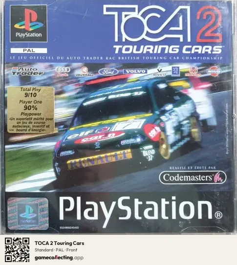TOCA 2 Touring Cars PlayStation, PAL box front