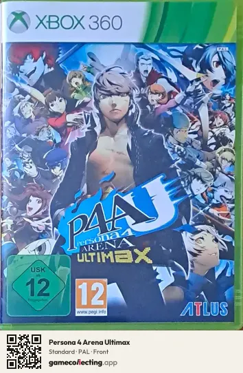Persona 4 Arena Ultimax Xbox 360, PAL box front