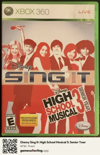 Disney Sing It: High School Musical 3: Senior Year Xbox 360, NTSC box front