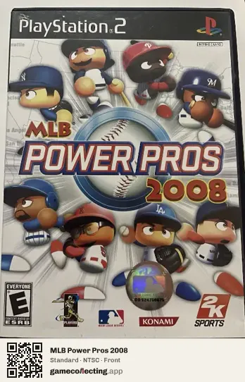 MLB Power Pros 2008 PlayStation 2, NTSC box front