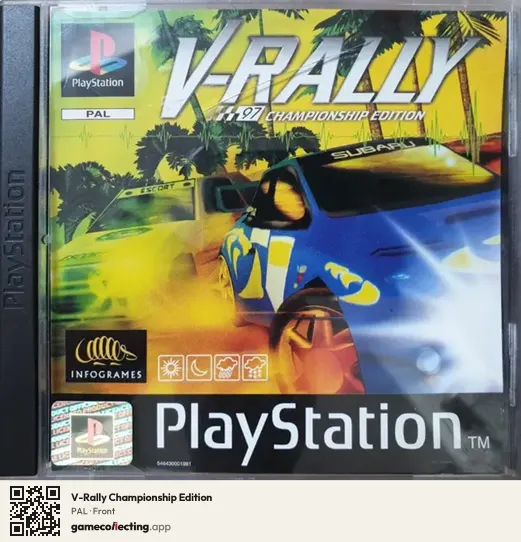 V-Rally Championship Edition PlayStation, PAL box front