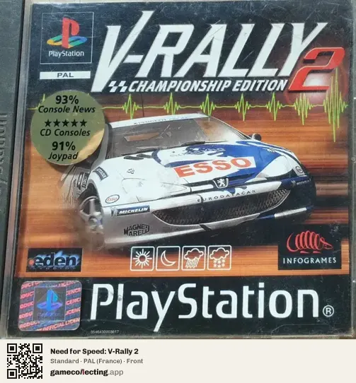 Need for Speed: V-Rally 2 PlayStation, France box front