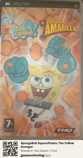 SpongeBob SquarePants: The Yellow Avenger PlayStation Portable, Spain box front