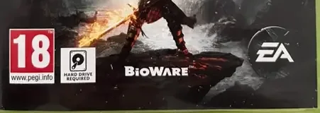 Dragon Age: Inquisition, the PEGI square on its front