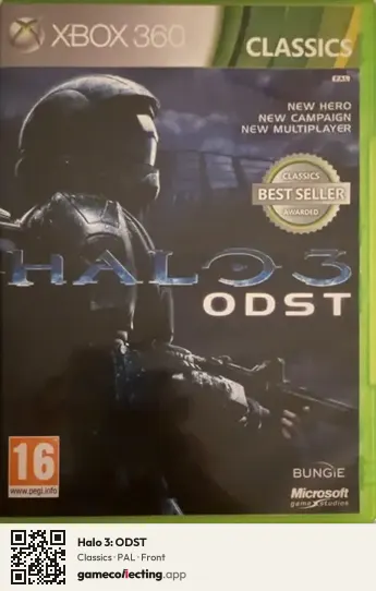 Halo 3: ODST Xbox 360, PAL box front
