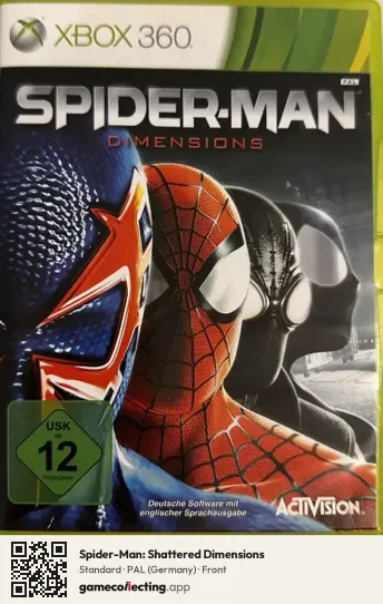 Spider-Man: Shattered Dimensions Xbox 360, Germany box front