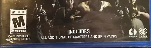 Mortal Kombat XL, the ESRB box on its front