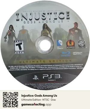 Injustice: Gods Among Us PlayStation 3, NTSC disc
