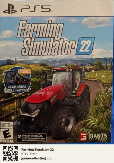 Farming Simulator 22 PlayStation 5, NTSC box front