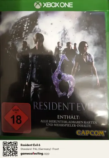 Resident Evil 6 Xbox One, Germany box front