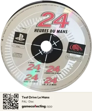 Test Drive Le Mans PlayStation, PAL disc