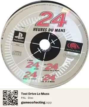 Test Drive Le Mans PlayStation, PAL disc
