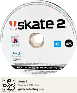 Skate 2 PlayStation 3, PAL disc