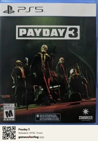 Payday 3 PlayStation 5, NTSC box front
