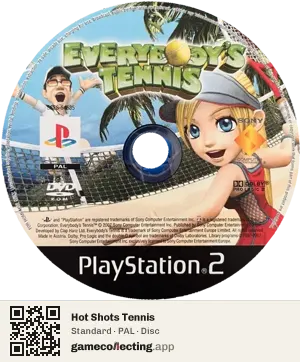 Hot Shots Tennis PlayStation 2, PAL disc