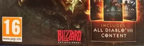 Diablo III: Eternal Collection, the PEGI square on its front