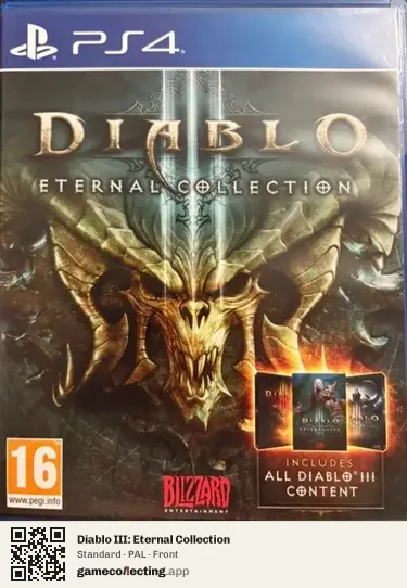 Diablo III: Eternal Collection PlayStation 4, PAL box front