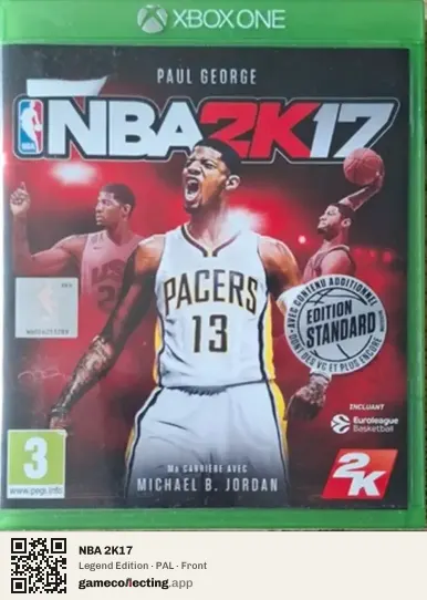 NBA 2K17 Xbox One, PAL box front