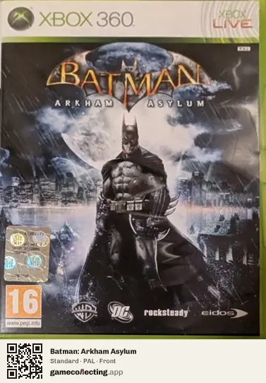 Batman: Arkham Asylum Xbox 360, PAL box front