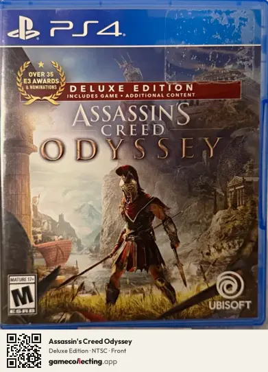 Assassin's Creed Odyssey PlayStation 4, NTSC box front