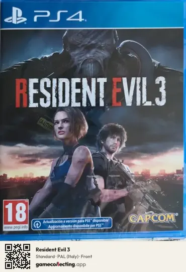 Resident Evil 3 PlayStation 4, Italy box front