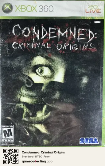 Condemned: Criminal Origins Xbox 360, NTSC box front