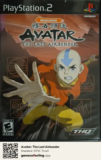 Avatar: The Last Airbender PlayStation 2, NTSC box front