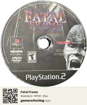 Fatal Frame PlayStation 2, NTSC disc