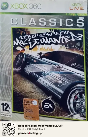 Need for Speed: Most Wanted (2005) Xbox 360, Italy box front