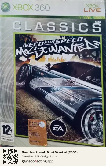 Need for Speed: Most Wanted (2005) Xbox 360, Italy box front