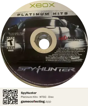 SpyHunter Xbox, NTSC disc
