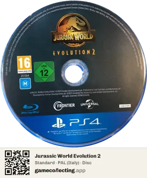 Jurassic World Evolution 2 PlayStation 4, PAL disc