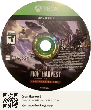 Iron Harvest Xbox Series X, NTSC disc